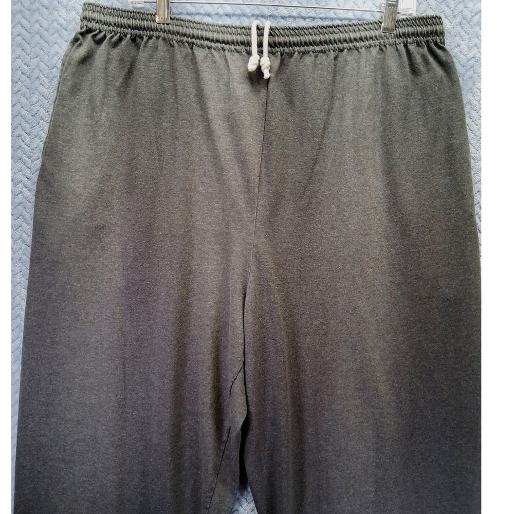 Russell Athletic Pro Cotton Sweatpants Mens XL Gray Drawstring Open Hem Joggers
